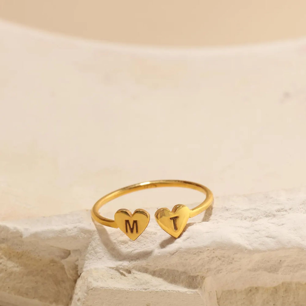 COOLTIME-Anillo con inicial de - Initial Ring Custom reseña y precio