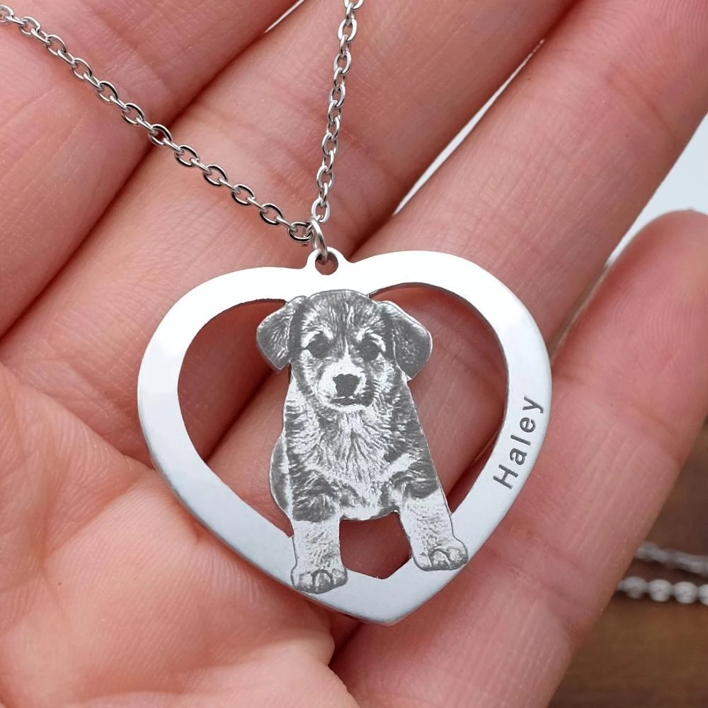 Collar con foto de mascota per - Pet Portrait Custom reseña y precio
