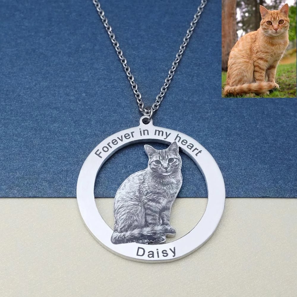 Collar con foto de mascota per - Pet Portrait Custom reseña y precio