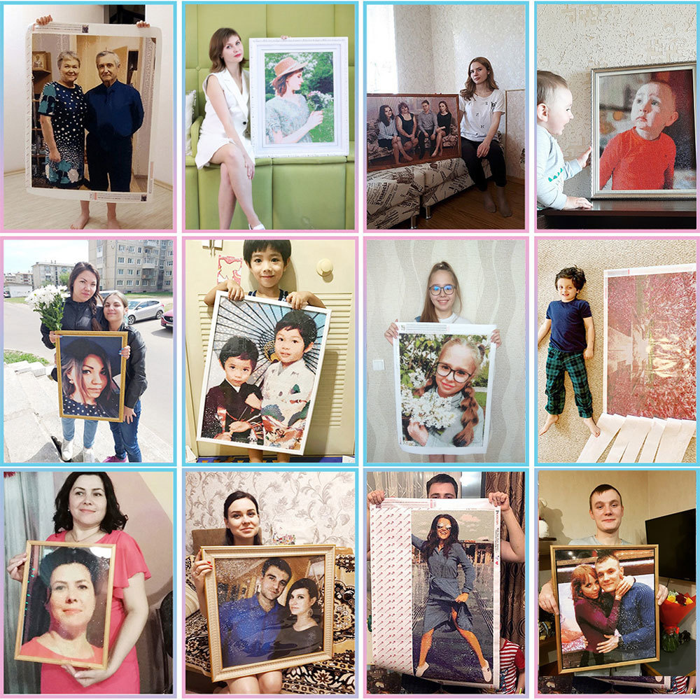 HUACAN-Kits completos de pintu - Photo Mosaic Print reseña y precio